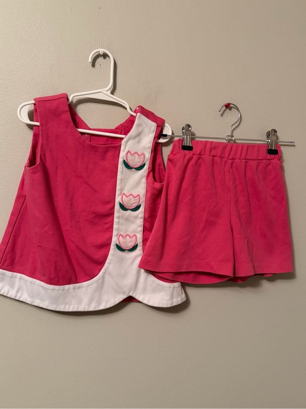 The Beaufort Bonnet Company Pink Flower Matching Set